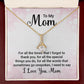 To My Mom For All The Times Alluring Ribbon Necklace Message Card-Express Your Love Gifts