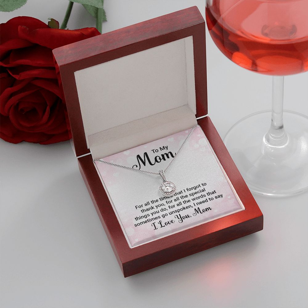 To My Mom For All The Times Eternal Hope Necklace Message Card-Express Your Love Gifts