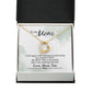 To My Mom Life Began With Walking Up Forever Necklace w Message Card-Express Your Love Gifts