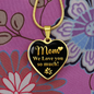 To My Mom Love You So Much Necklace Stainless Steel or 18k Gold Heart 18-22"-Express Your Love Gifts