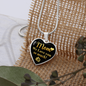 To My Mom Love You So Much Necklace Stainless Steel or 18k Gold Heart 18-22"-Express Your Love Gifts