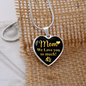 To My Mom Love You So Much Necklace Stainless Steel or 18k Gold Heart 18-22"-Express Your Love Gifts
