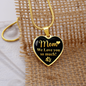 To My Mom Love You So Much Necklace Stainless Steel or 18k Gold Heart 18-22"-Express Your Love Gifts