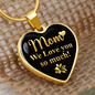 To My Mom Love You So Much Necklace Stainless Steel or 18k Gold Heart 18-22"-Express Your Love Gifts