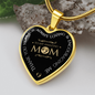 To My Mom Loving And Encouraging Mom Necklace Stainless Steel or 18k Gold Heart 18-22"-Express Your Love Gifts