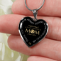 To My Mom Loving And Encouraging Mom Necklace Stainless Steel or 18k Gold Heart 18-22"-Express Your Love Gifts