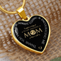 To My Mom Loving And Encouraging Mom Necklace Stainless Steel or 18k Gold Heart 18-22"-Express Your Love Gifts
