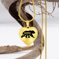 To My Mom Mama Bear Necklace Stainless Steel or 18k Gold Heart 18-22"-Express Your Love Gifts