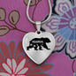 To My Mom Mama Bear Necklace Stainless Steel or 18k Gold Heart 18-22"-Express Your Love Gifts