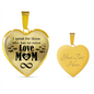 To My Mom No Voice Necklace Stainless Steel or 18k Gold Heart 18-22"-Express Your Love Gifts