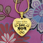 To My Mom No Voice Necklace Stainless Steel or 18k Gold Heart 18-22"-Express Your Love Gifts