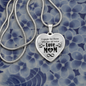 To My Mom No Voice Necklace Stainless Steel or 18k Gold Heart 18-22"-Express Your Love Gifts
