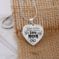 To My Mom No Voice Necklace Stainless Steel or 18k Gold Heart 18-22"-Express Your Love Gifts