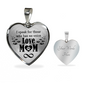 To My Mom No Voice Necklace Stainless Steel or 18k Gold Heart 18-22"-Express Your Love Gifts