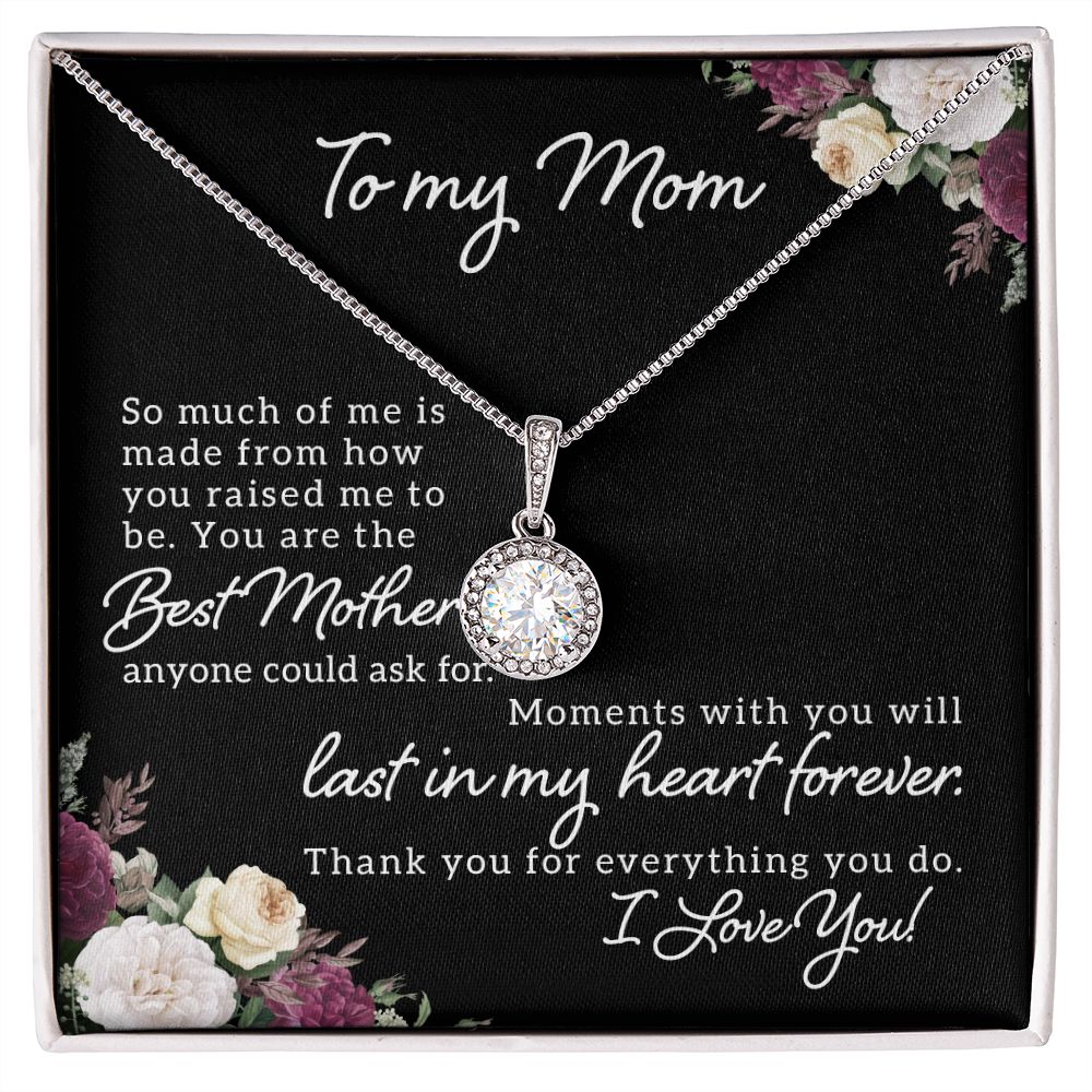 To My Mom So Much of Me Eternal Hope Necklace Message Card-Express Your Love Gifts