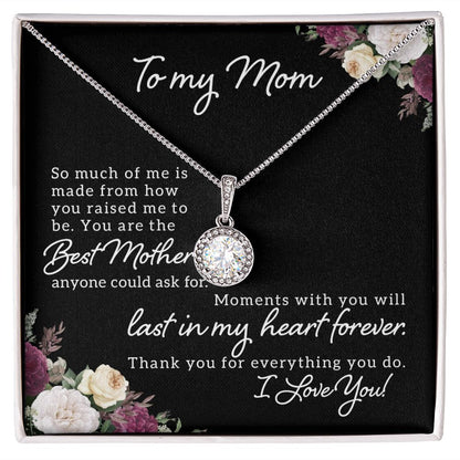 To My Mom So Much of Me Eternal Hope Necklace Message Card-Express Your Love Gifts