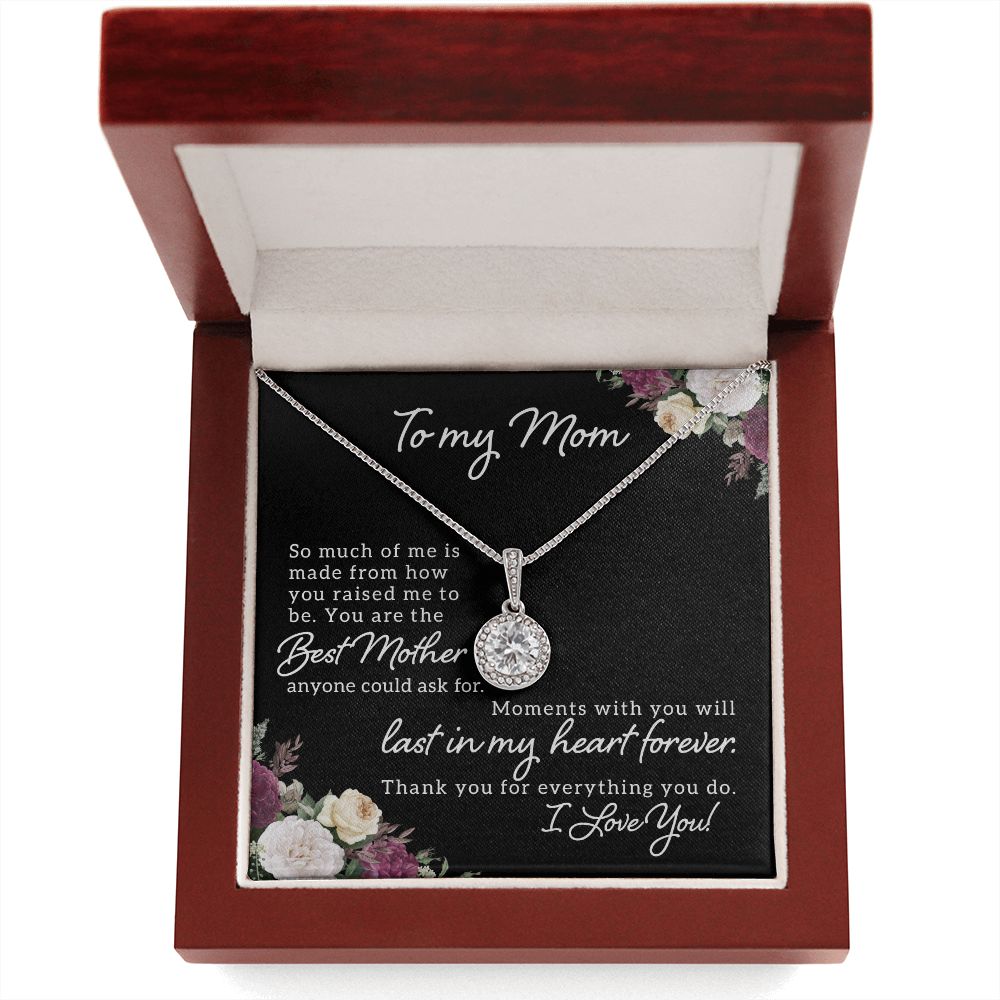 To My Mom So Much of Me Eternal Hope Necklace Message Card-Express Your Love Gifts