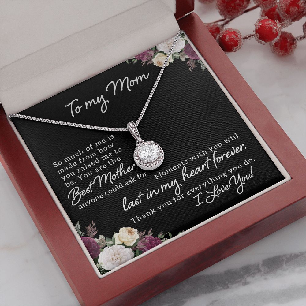 To My Mom So Much of Me Eternal Hope Necklace Message Card-Express Your Love Gifts