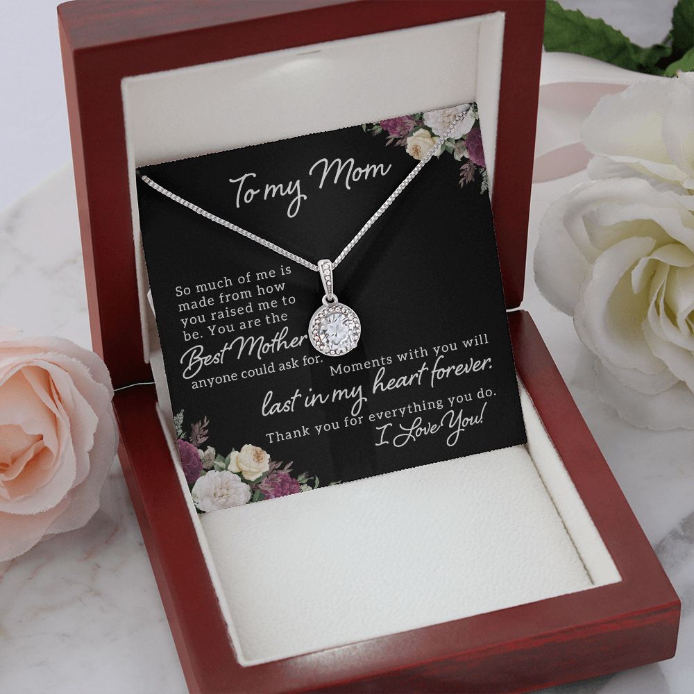 To My Mom So Much of Me Eternal Hope Necklace Message Card-Express Your Love Gifts