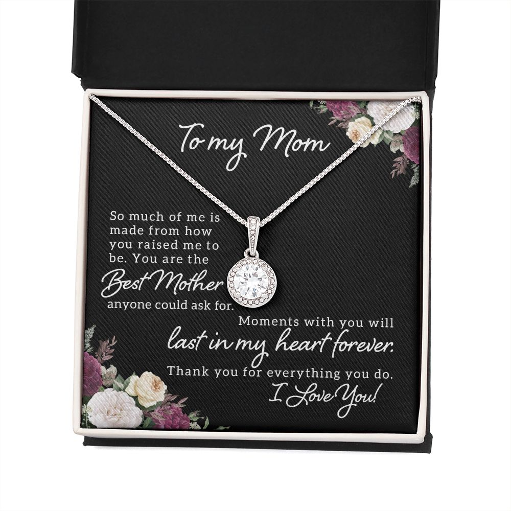 To My Mom So Much of Me Eternal Hope Necklace Message Card-Express Your Love Gifts
