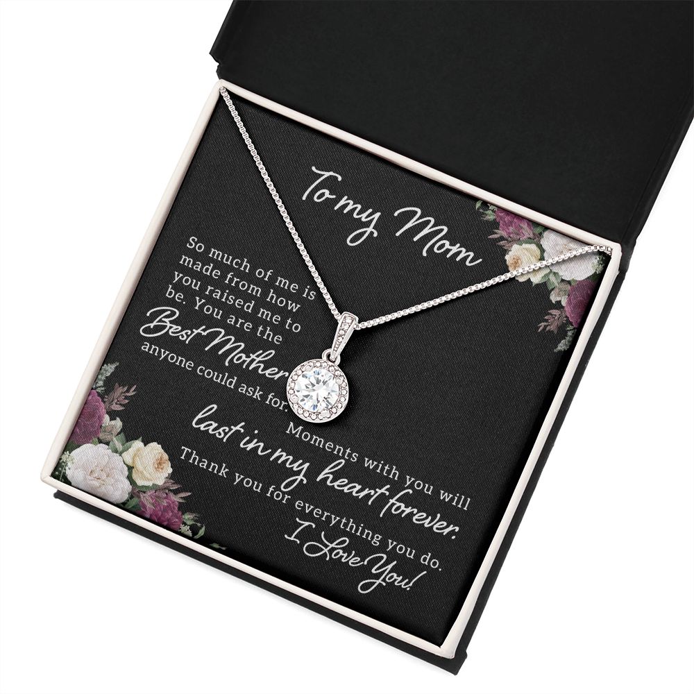 To My Mom So Much of Me Eternal Hope Necklace Message Card-Express Your Love Gifts