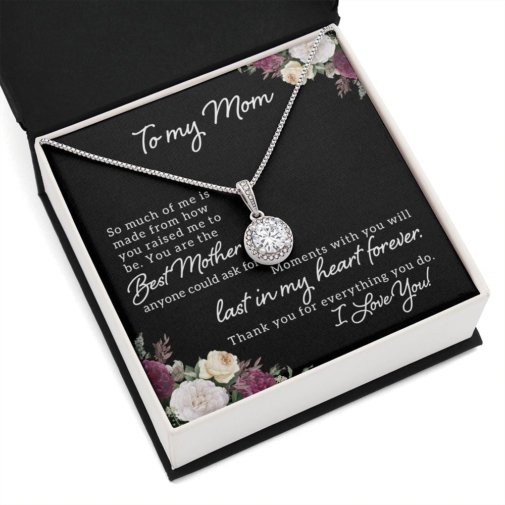 To My Mom So Much of Me Eternal Hope Necklace Message Card-Express Your Love Gifts