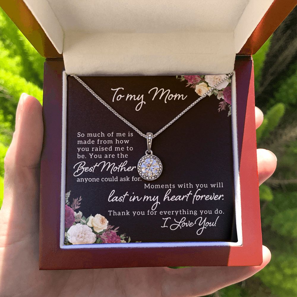 To My Mom So Much of Me Eternal Hope Necklace Message Card-Express Your Love Gifts