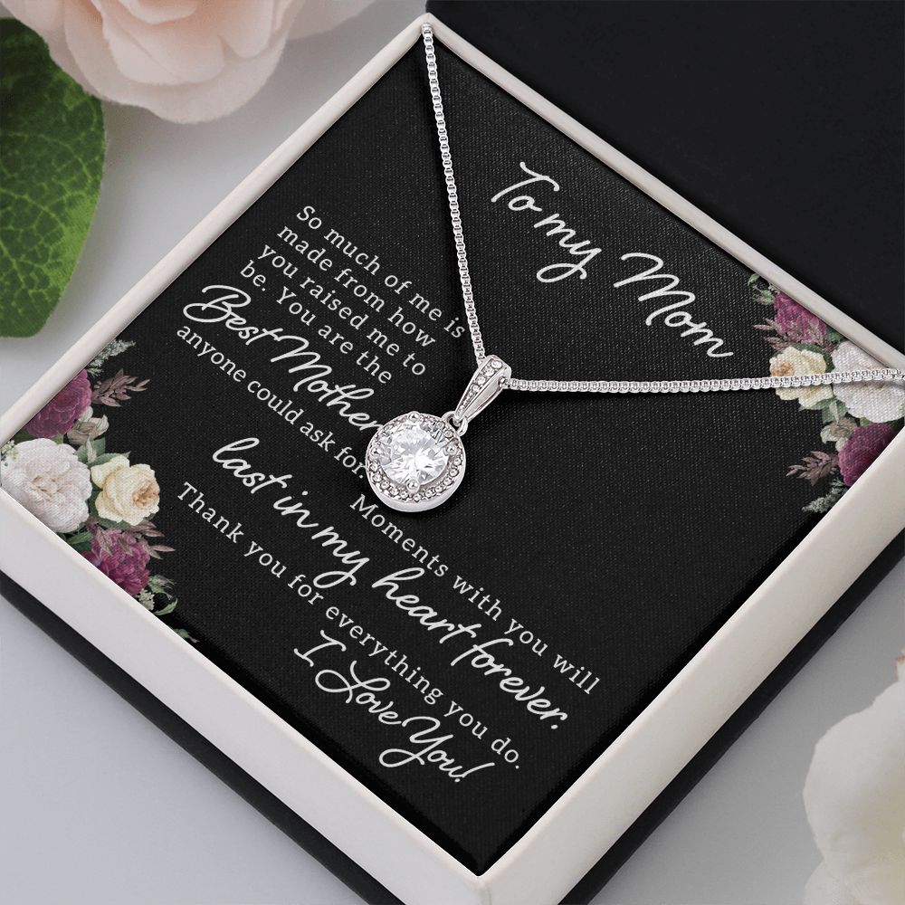 To My Mom So Much of Me Eternal Hope Necklace Message Card-Express Your Love Gifts