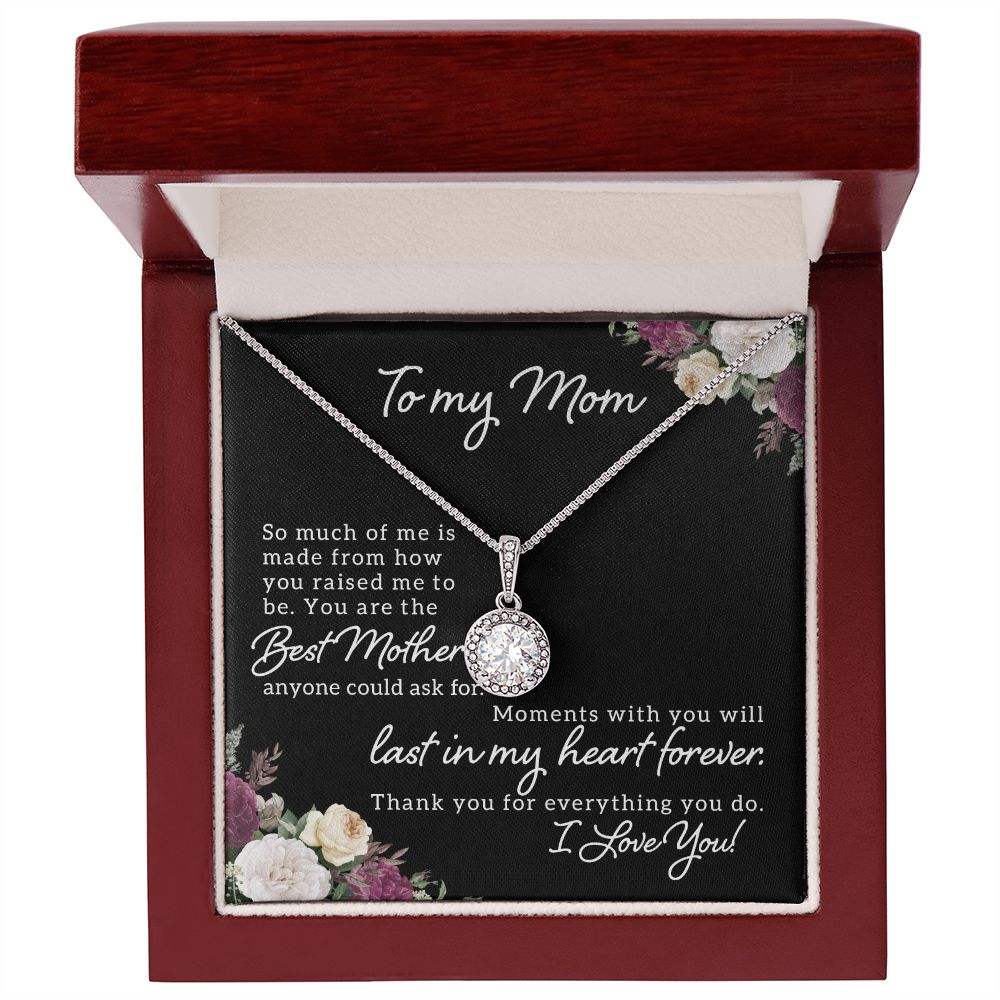 To My Mom So Much of Me Eternal Hope Necklace Message Card-Express Your Love Gifts