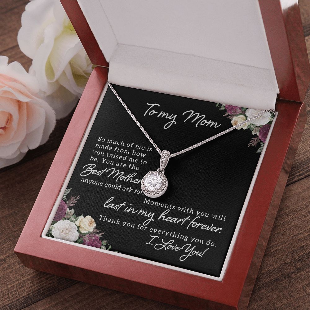 To My Mom So Much of Me Eternal Hope Necklace Message Card-Express Your Love Gifts