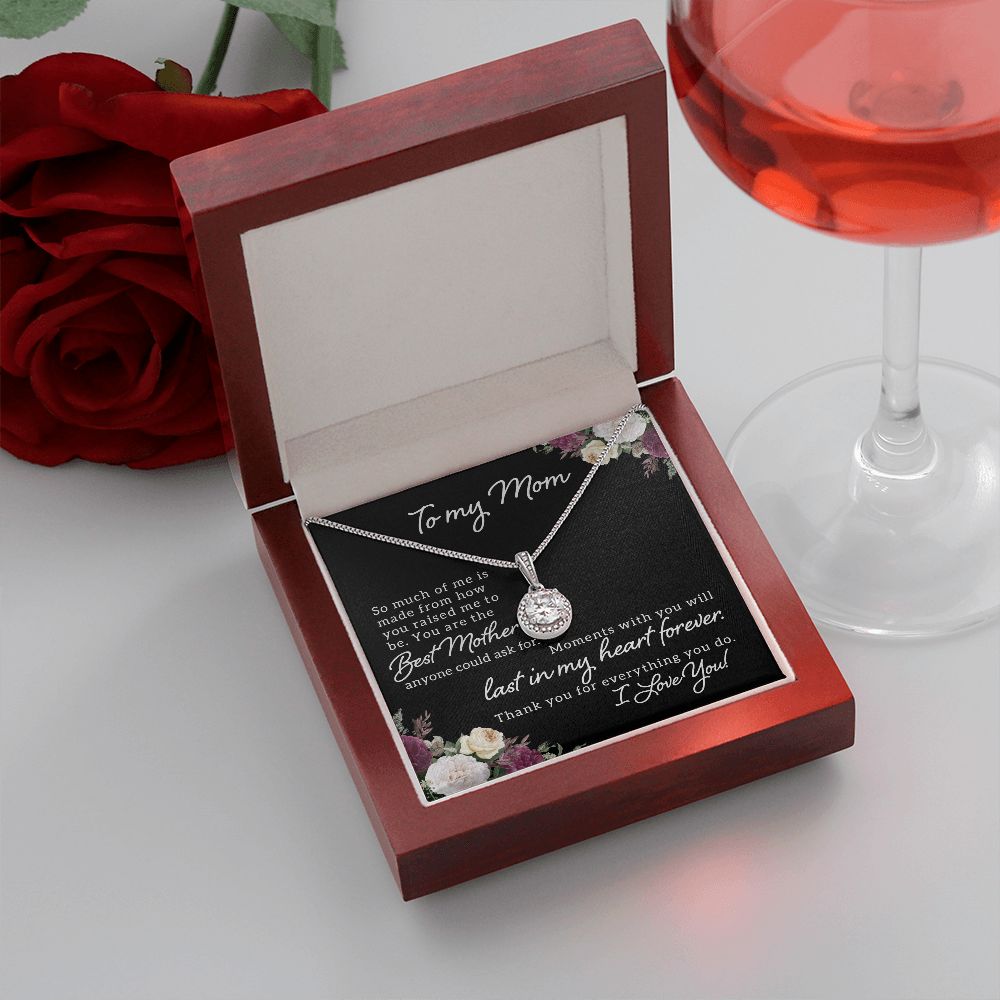 To My Mom So Much of Me Eternal Hope Necklace Message Card-Express Your Love Gifts