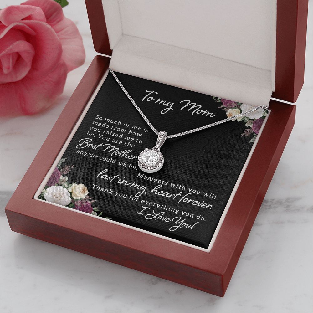 To My Mom So Much of Me Eternal Hope Necklace Message Card-Express Your Love Gifts