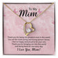 To My Mom Thank You For the Greatest Mom Forever Necklace w Message Card-Express Your Love Gifts
