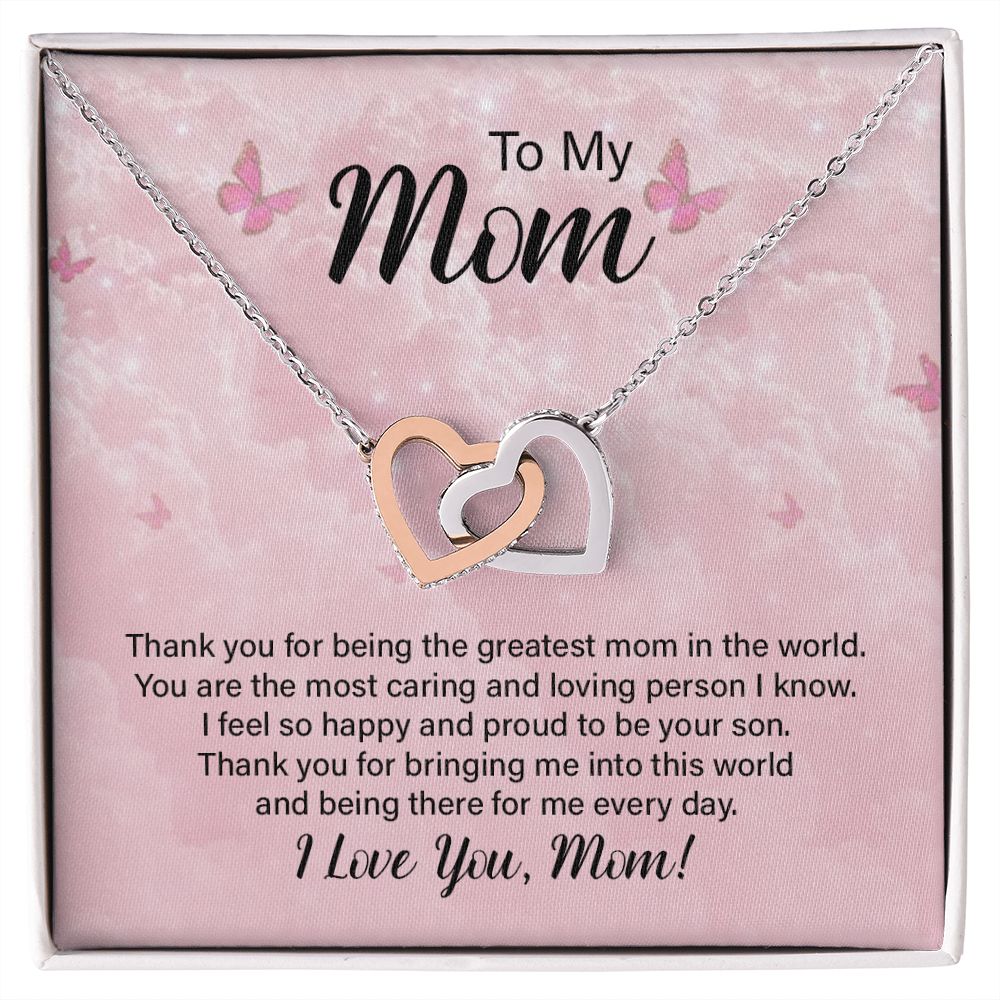 To My Mom Thank You For the Greatest Mom Inseparable Necklace-Express Your Love Gifts