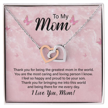 To My Mom Thank You For the Greatest Mom Inseparable Necklace-Express Your Love Gifts