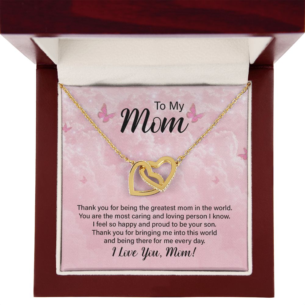 To My Mom Thank You For the Greatest Mom Inseparable Necklace-Express Your Love Gifts