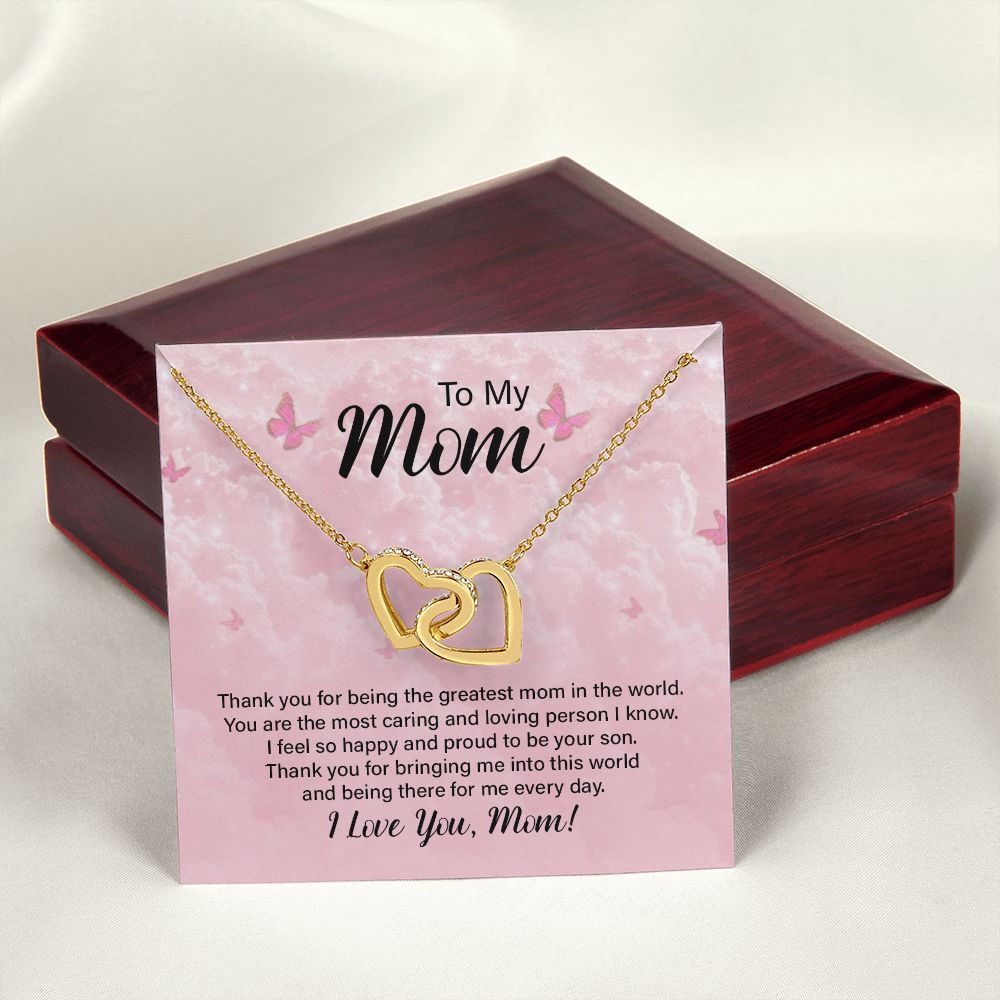 To My Mom Thank You For the Greatest Mom Inseparable Necklace-Express Your Love Gifts
