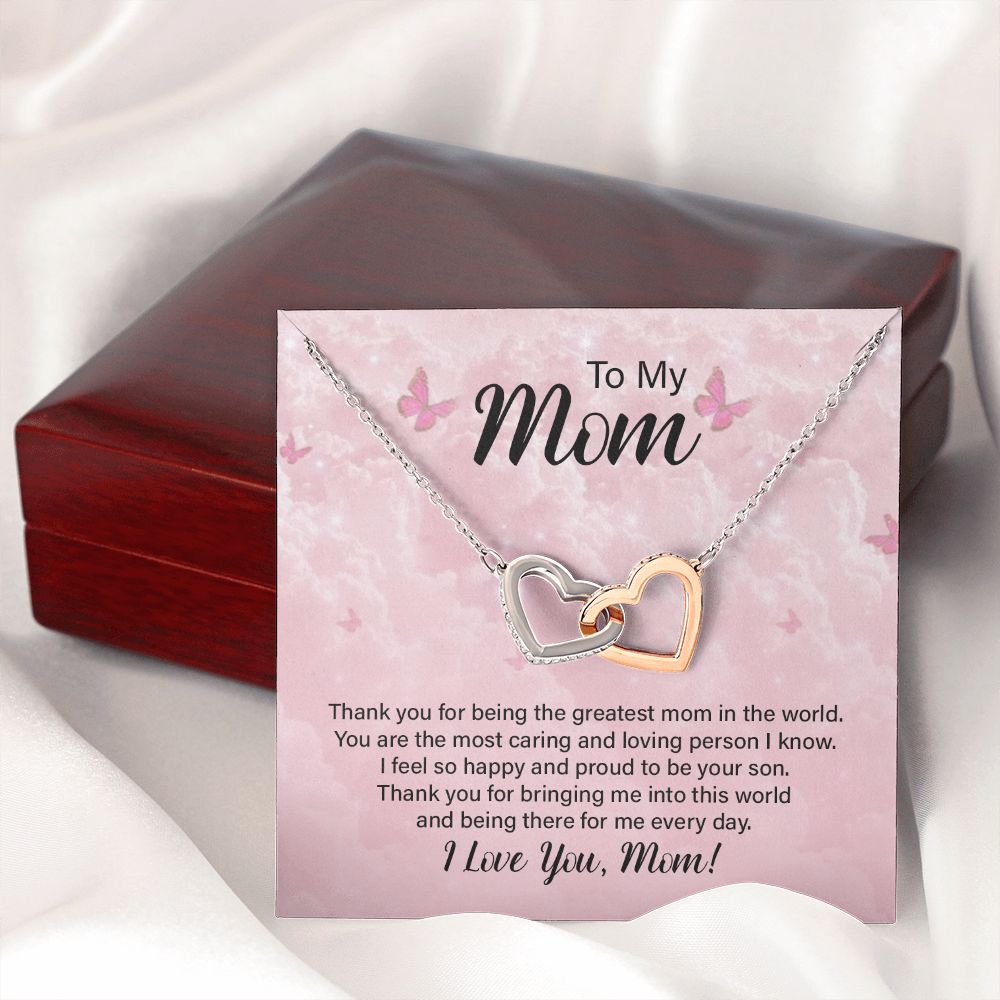 To My Mom Thank You For the Greatest Mom Inseparable Necklace-Express Your Love Gifts