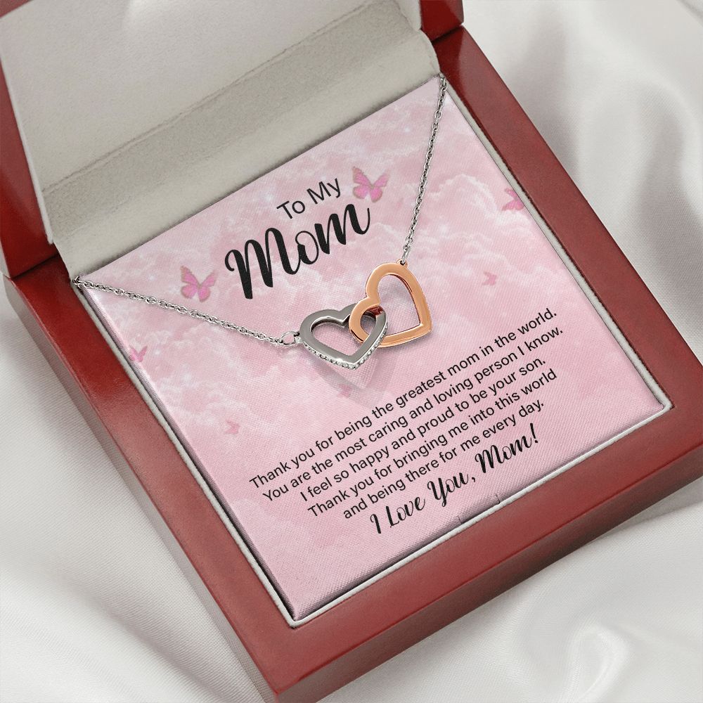 To My Mom Thank You For the Greatest Mom Inseparable Necklace-Express Your Love Gifts