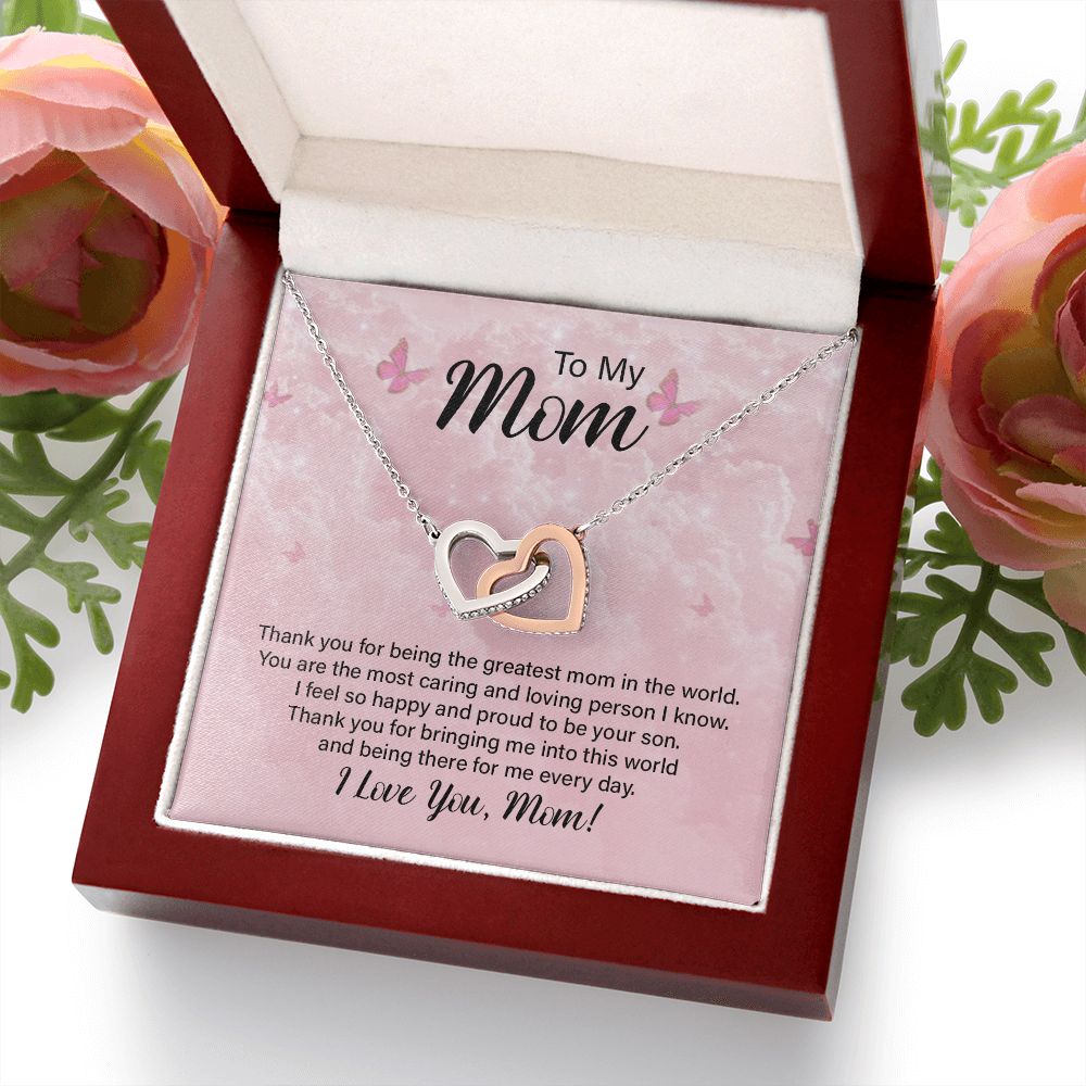 To My Mom Thank You For the Greatest Mom Inseparable Necklace-Express Your Love Gifts