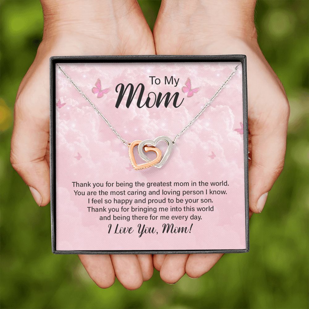 To My Mom Thank You For the Greatest Mom Inseparable Necklace-Express Your Love Gifts