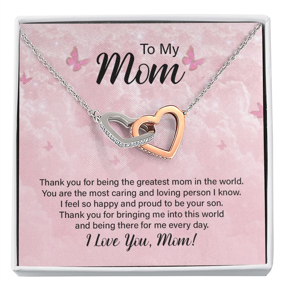 To My Mom Thank You For the Greatest Mom Inseparable Necklace-Express Your Love Gifts