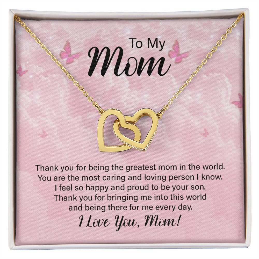 To My Mom Thank You For the Greatest Mom Inseparable Necklace-Express Your Love Gifts
