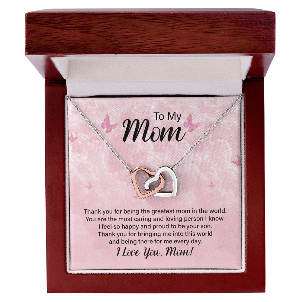 To My Mom Thank You For the Greatest Mom Inseparable Necklace-Express Your Love Gifts