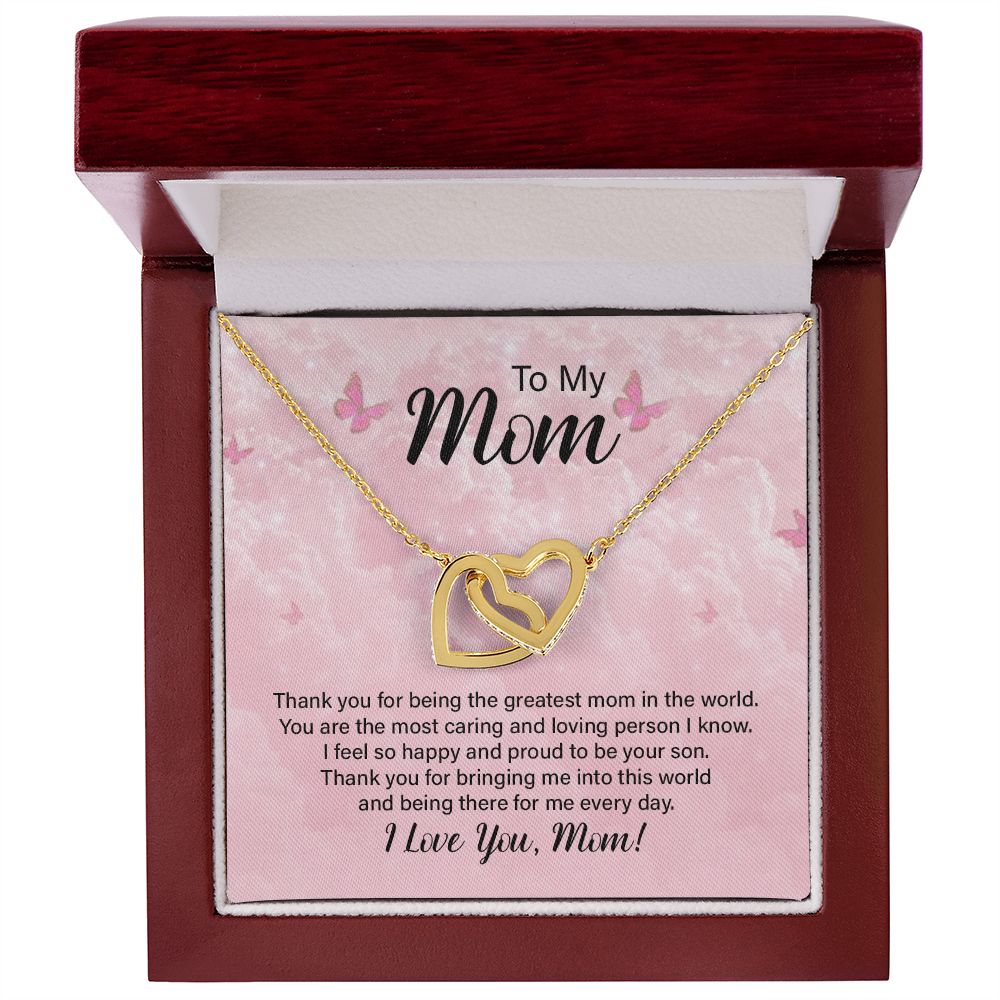 To My Mom Thank You For the Greatest Mom Inseparable Necklace-Express Your Love Gifts