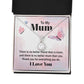 To My Mom There is No Better Friend Eternal Hope Necklace Message Card-Express Your Love Gifts
