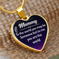 To My Mom You Are The World Necklace Stainless Steel or 18k Gold Heart 18-22"-Express Your Love Gifts