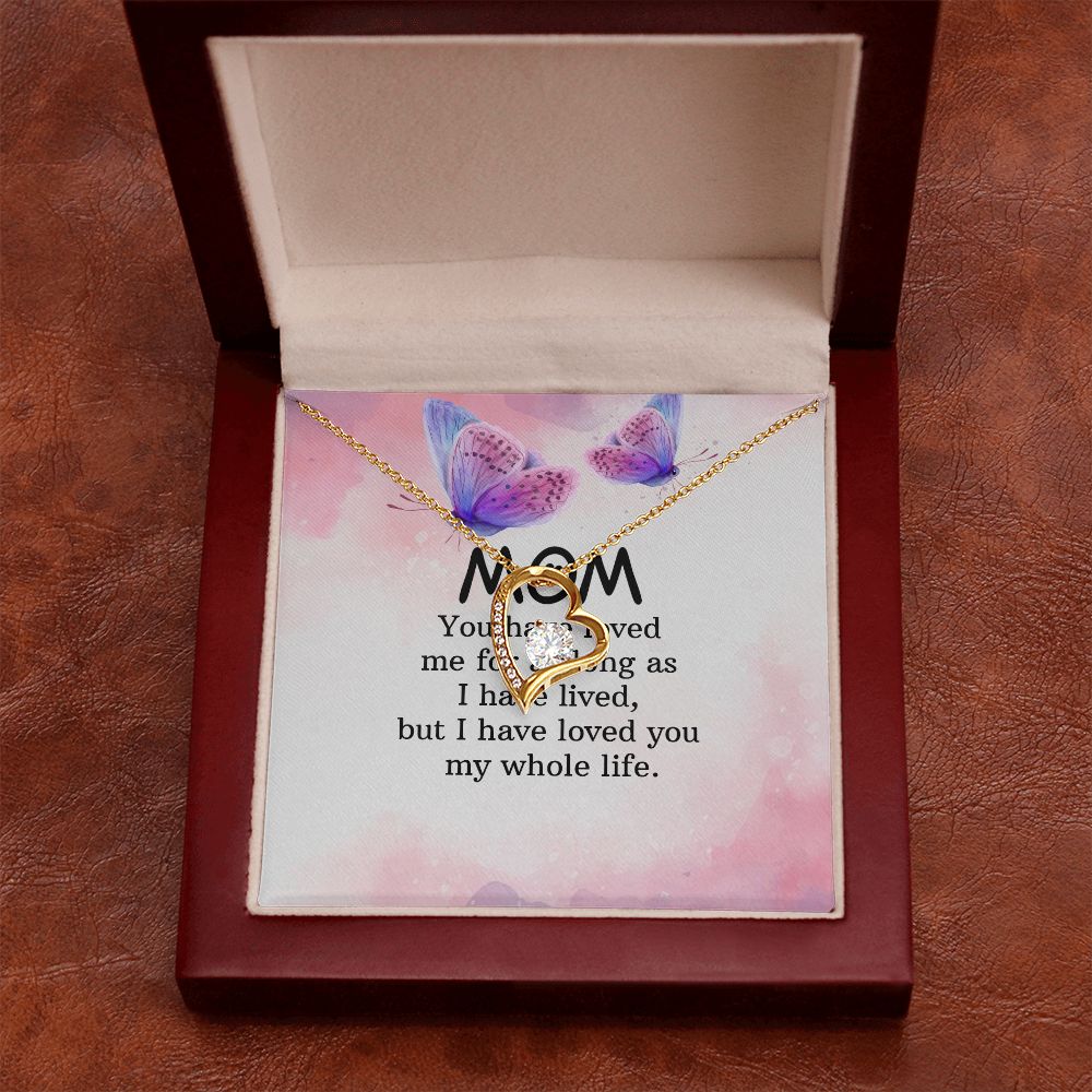 To My Mom You Have Loved Me Forever Necklace w Message Card-Express Your Love Gifts