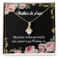 To My Mother-in-Law and Friend Alluring Ribbon Necklace Message Card-Express Your Love Gifts