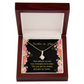 To My Mother-in-Law How Fortunate Alluring Ribbon Necklace Message Card-Express Your Love Gifts